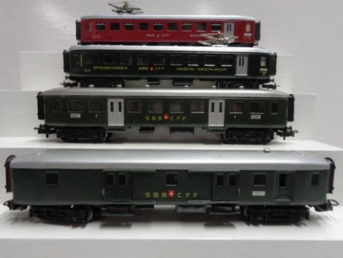 Marklin SBB - CFF rijtuigen 4-delige set (H0), Hobby en Vrije tijd, Modeltreinen | H0, Gebruikt, Wagon, Wisselstroom, Märklin