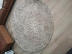 Beige hoogpolig vloerkleed rond, Huis en Inrichting, Ophalen, Beige, Rond, 200 cm of meer