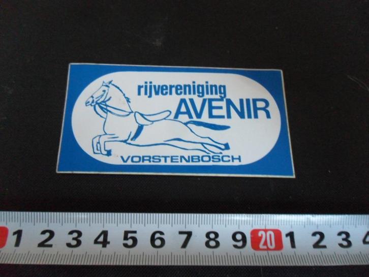 sticker paard rijvereniging AVENIR vorstenbosch, Verzamelen, Stickers, Zo goed als nieuw, Bedrijf of Vereniging, Ophalen