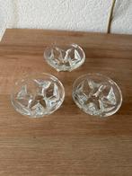 3 Leerdam Glas Kaarsenhouders, Ophalen