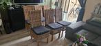 6 rieten eetkamerstoelen, Ophalen, Gebruikt, Overige kleuren, Riet of Rotan