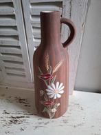Vintage kerateak L'ancora vaas met botanische afbeelding 317, Overige kleuren, Ophalen of Verzenden, Minder dan 50 cm, Glas