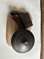 Antieke tabakspot met pijpen en tabaksdoos., Ophalen of Verzenden