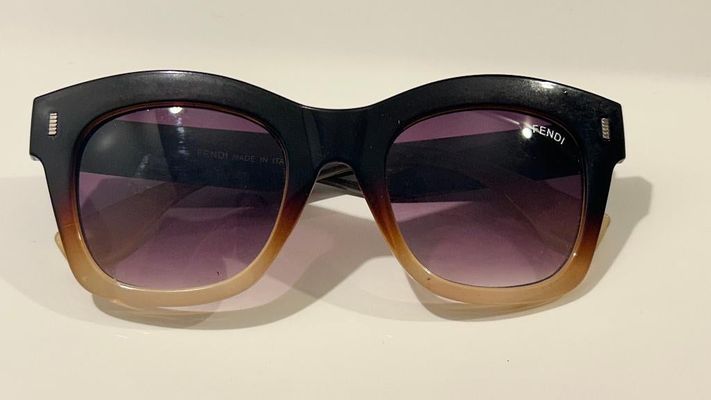 Bruin-beige zonnebril, Overige merken, Gebruikt, Zonnebril, Bruin