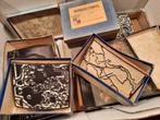 Oude grote houten schoolstempels vintage, Ophalen, Gebruikt, Houten stempel