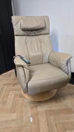 Luxe Prominent sta op fauteuil relax stoel ACCU LEER LUXE, Minder dan 75 cm, Leer, Ophalen of Verzenden, Zo goed als nieuw