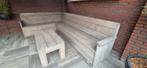 Steigerhouten Loungeset met kussens teab, Gebruikt, Steigerhout, Ophalen of Verzenden, Loungeset
