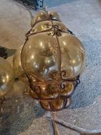 Antieke Venetiaans glazen bollusters plafondlamp, Huis en Inrichting, Lampen | Plafondlampen, Ophalen, X, Glas, X