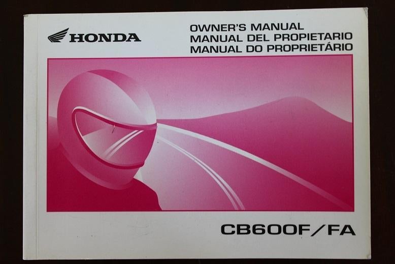 Honda CB600F FA 2007 motorcycle owner's manual CB600, Motoren, Ophalen of Verzenden, Honda