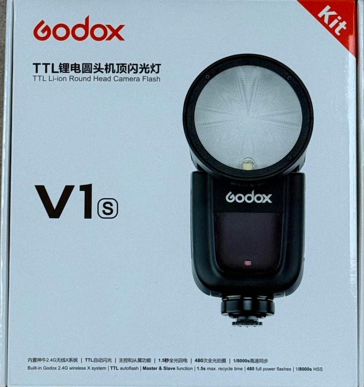 Godox V1 Speedlite Flitser - for Sony, Audio, Tv en Foto, Fotografie | Flitsers, Zo goed als nieuw, Overige merken, Kantelbaar