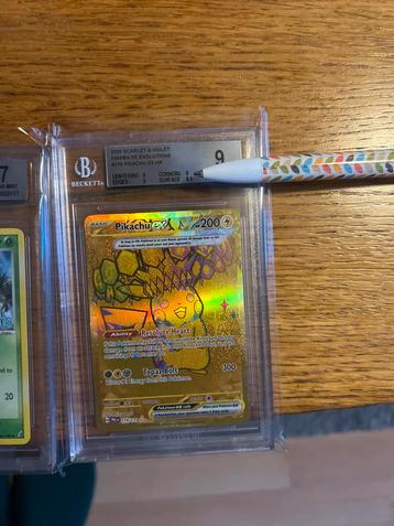 Pikachu ex HR - Beckett 9 beschikbaar voor biedingen
