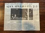 Voetbal krantenartikel Go Ahead Eagles Ajax april 1972, Verzamelen, Ophalen of Verzenden, Knipsel(s)