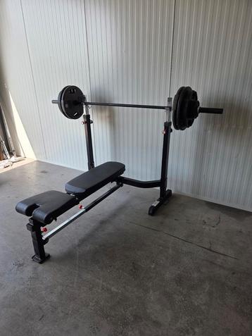Fitness set halterbank halterstang gewichten  beschikbaar voor biedingen