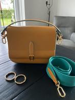 Charlotte leren handtas, Ophalen, Zo goed als nieuw, Geel, Handtas