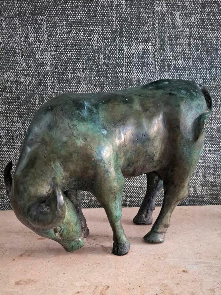 Bronzen Wall Street Stier Beeld, Antiek en Kunst, Kunst | Beelden en Houtsnijwerken, Verzenden