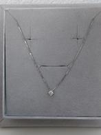 18 KARAAT WITGOUDEN KETTING MET HANGER 0.16 KT, Sieraden, Tassen en Uiterlijk, Kettingen, Ophalen of Verzenden, Zo goed als nieuw