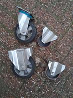 Zwenkwiel en vaste wielen set, Doe-het-zelf en Verbouw, Ophalen of Verzenden