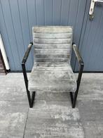 5x eetkamerstoel grijs, Huis en Inrichting, Stoelen, Ophalen, Gebruikt, Leer, Grijs