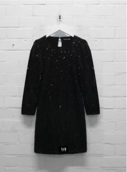 Label DOT - Mooie pailletten Jurk maat 36 - Nieuw €139,95, Kleding | Dames, Jurken, Nieuw, Maat 36 (S), Zwart, Boven de knie, Ophalen of Verzenden