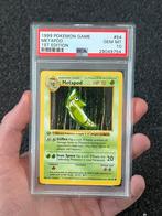 Pokémon PSA 10 1st edition Metapod #54 Base set, Ophalen of Verzenden, Zo goed als nieuw, Losse kaart, Foil