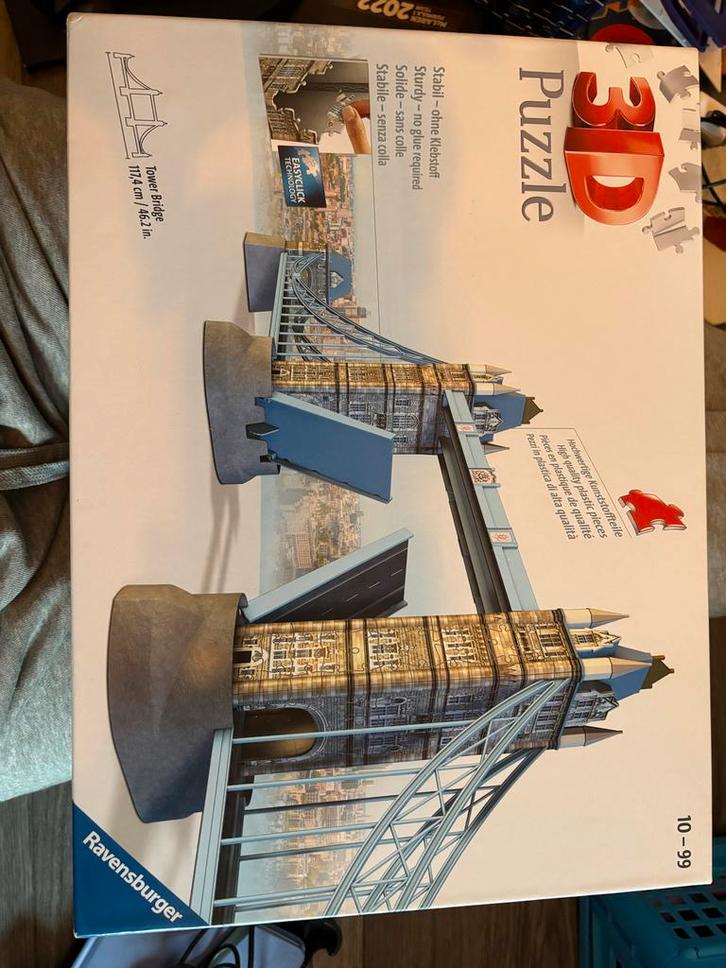 Tower Bridge 3D Puzzel - Ravensburger, Hobby en Vrije tijd, Modelbouw | Boten en Schepen, Zo goed als nieuw, 1:200 of kleiner