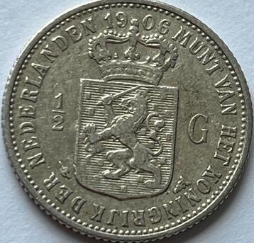 Halve gulden 1906 beschikbaar voor biedingen