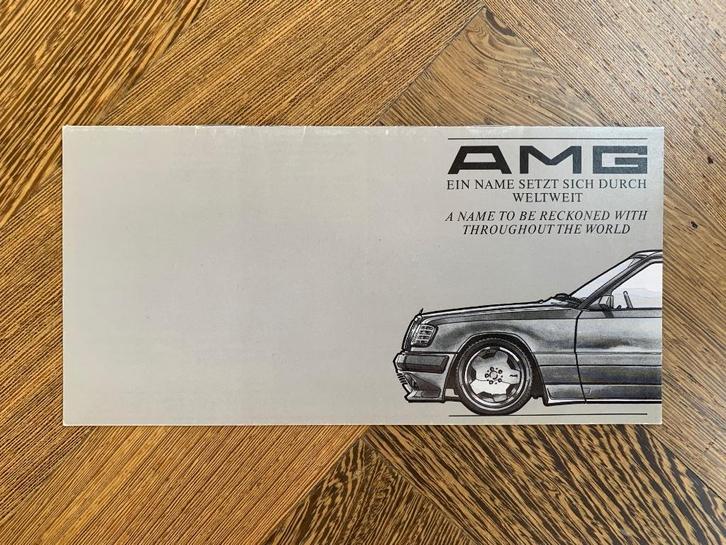 Folder brochure Mercedes-Benz AMG pre-merger 1987, Boeken, Auto's | Folders en Tijdschriften, Zo goed als nieuw, Mercedes, Ophalen of Verzenden