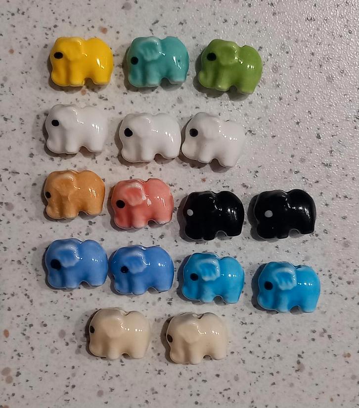 keramische olifant kraal "nieuw", Hobby en Vrije tijd, Kralen en Sieraden maken, Nieuw, Kraal, Ophalen of Verzenden