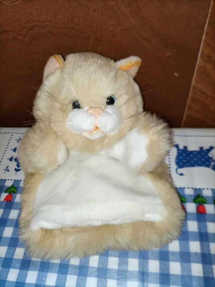 Poes / kat handpop, Kinderen en Baby's, Speelgoed | Knuffels en Pluche, Poes, Ophalen of Verzenden