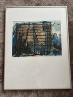 Gemengde techniek | Bob Kemper | Spoorbrug | Gesigneerd, Antiek en Kunst, Kunst | Litho's en Zeefdrukken, Ophalen