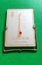 Oud klein Sandeman sherry & port spiegeltje met thermometer, Verzamelen, Merken en Reclamevoorwerpen, Gebruikt, Ophalen of Verzenden