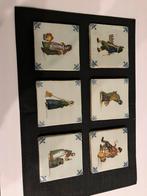 Vintage Delfts Blauw Tegels - Set van 6, Ophalen of Verzenden