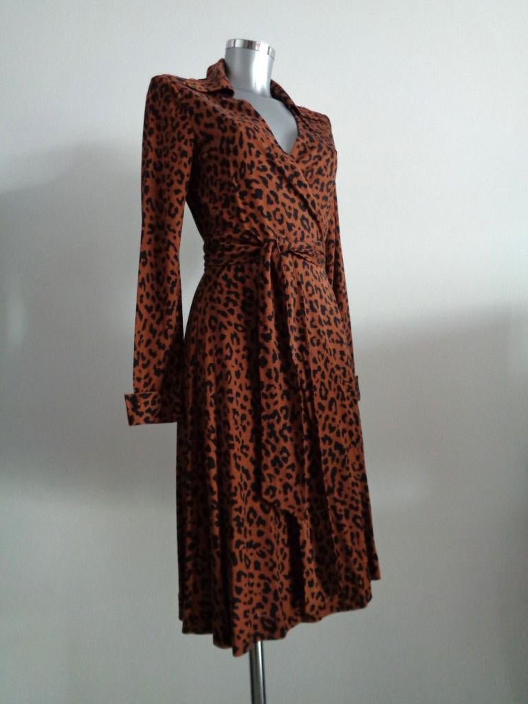 Diane von Furstenberg wrapdress Heyford Cocoa 38 NIEUW, Maat 38/40 (M), Bruin, Nieuw, Ophalen of Verzenden