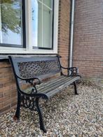 Brocante tuinbank gietijzer, Tuin en Terras, Ophalen, Gebruikt, Metaal