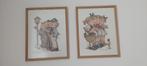 Geborduurde hummel schilderijen, Huis en Inrichting, Minder dan 50 cm, Ophalen of Verzenden, Zo goed als nieuw, Schilderij