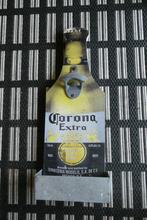 Bierreclame Corona opener met kroonkurken-opvangbakje, Verzenden, Gebruikt, Gebruiksvoorwerp