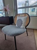 Zuiver Fauteuil Spike - Grijs/Rotan, Ophalen, Zo goed als nieuw, Minder dan 75 cm, 75 tot 100 cm