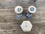 Delfts Blauw Vaas Set & Pot met Deksel, Antiek en Kunst, Ophalen