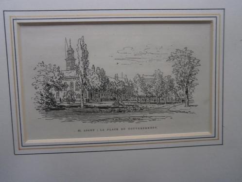 Assen, Als Nw Gravure in passepartout nog in plastic, Antiek en Kunst, Kunst | Etsen en Gravures, Ophalen of Verzenden