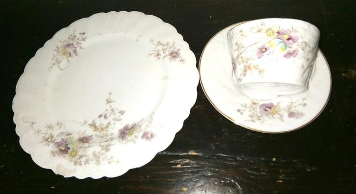 Ontbijt set porselein, Antiek en Kunst, Curiosa en Brocante, Ophalen of Verzenden