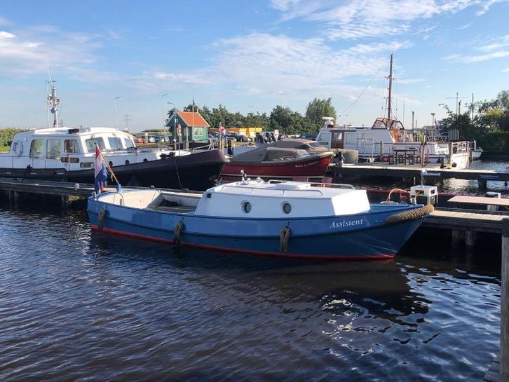 Unieke stalen vlet met kajuit en ruime kuip, Watersport en Boten, Motorboten en Motorjachten, Gebruikt, Staal, Diesel, Ophalen