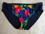 Blauw gebloemde bikini slip - maat 50 / 52, Verzenden, Zo goed als nieuw, Blauw, Bikini
