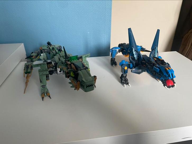 Lego Ninjago Groene draak + Blauwe draak, Kinderen en Baby's, Speelgoed | Duplo en Lego, Zo goed als nieuw, Lego, Complete set