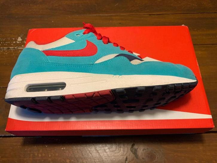 Nike Air Max 1 Retro ‘Sport Red’ – Maat 41 – 319986-400, Kleding | Dames, Schoenen, Zo goed als nieuw, Sneakers of Gympen, Overige kleuren