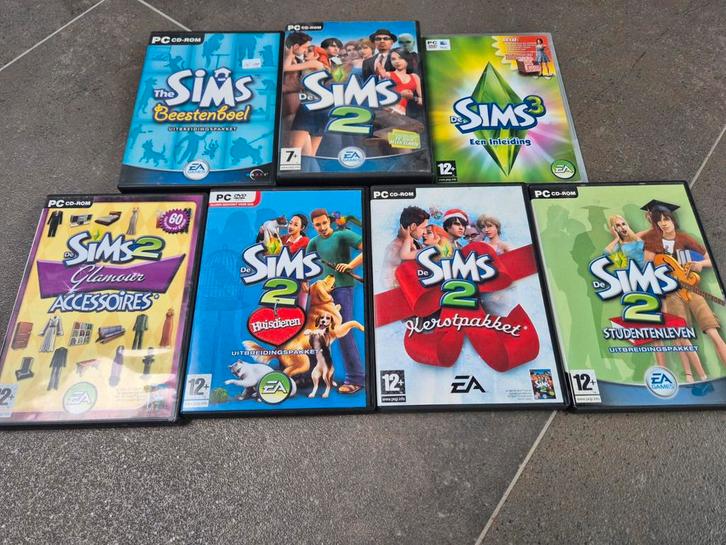 Sims 2 PC CD-ROM Pakket - 7 Titels, Spelcomputers en Games, Games | Pc, Gebruikt, Simulatie, 1 speler, Vanaf 12 jaar, Ophalen of Verzenden