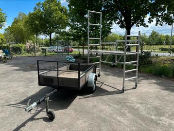 Bouwsteiger en/of aanhanger te huur beschikbaar voor biedingen