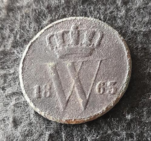 Nederland 1 cent 1863 (lot 1), Postzegels en Munten, Munten | Nederland, Losse munt, 1 cent, Koning Willem III, Ophalen of Verzenden