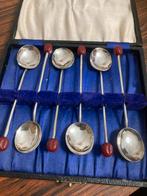 6 vintage engelsenkoffiepeltjes met koffieboontje, Antiek en Kunst, Antiek | Bestek, Ophalen of Verzenden