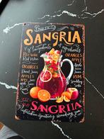 Prachtig vintage bord van Sangria 20x30, Ophalen of Verzenden, Zo goed als nieuw, Reclamebord