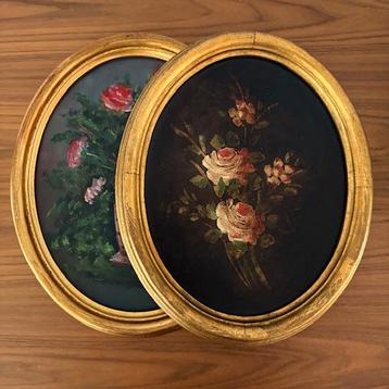 2 lijsten, hout, goud, vintage, brocante, barok, netjes beschikbaar voor biedingen